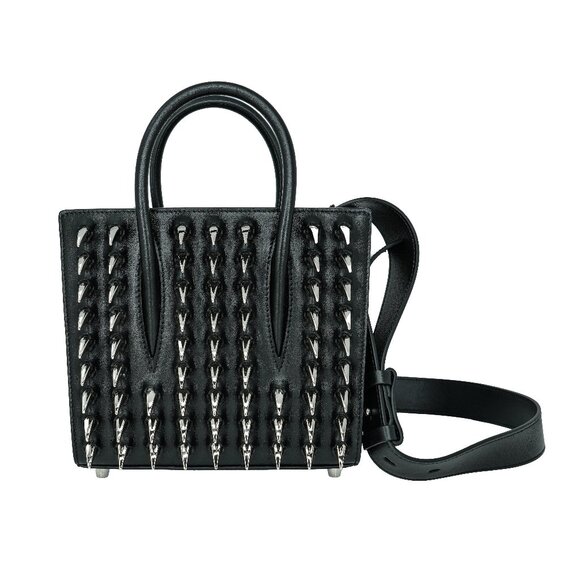 Christian Louboutin Mini Paloma Spikes Leather Top Handle/ Shoulder Bag - Picture 2 of 8